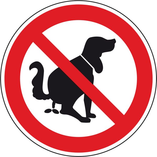 Verbotsschild Kein Hundeklo praxisbewährt Aluminium Ø 200 mm | eBay